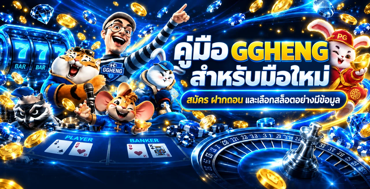 GGHENG คู่มือมือใหม่ สมัคร ฝากถอน และเลือกสล็อต